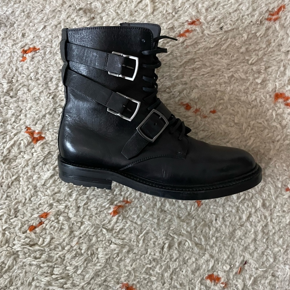 Saint Laurent Army Buckled leather Ankle Boot